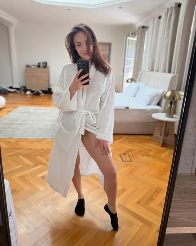 Well, who wants to have a peek under my bathrobe?